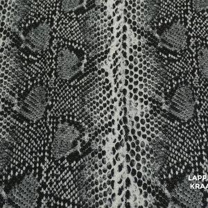 Tricot in grijs slangenprint met lurex