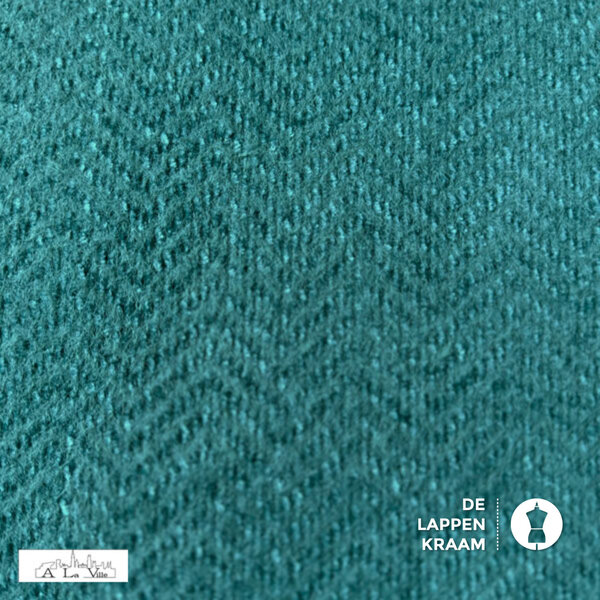 A la Ville Gebreide zigzag stof mohair groen