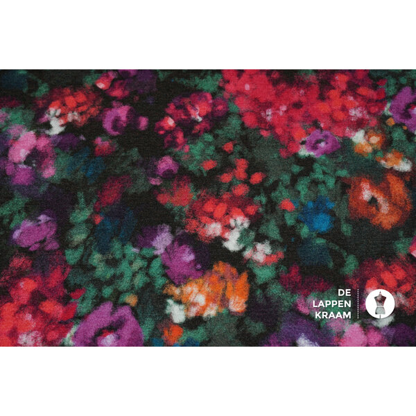 A la Ville Mohair tricot stof met bloemenprint