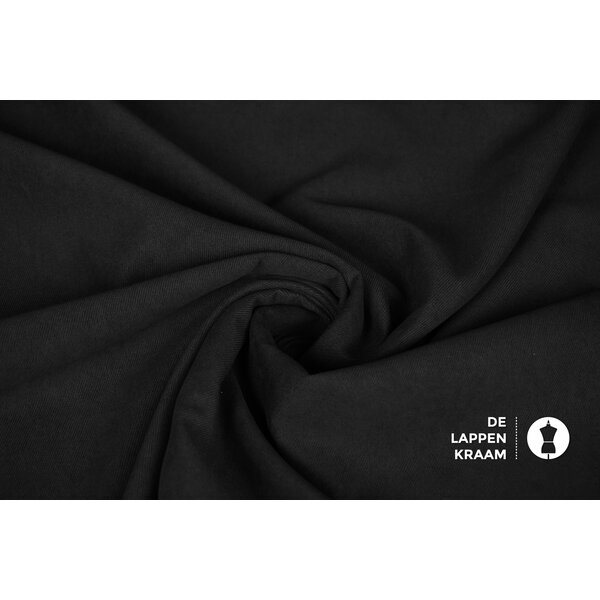 A la Ville Gabardine twill fluweel zwart
