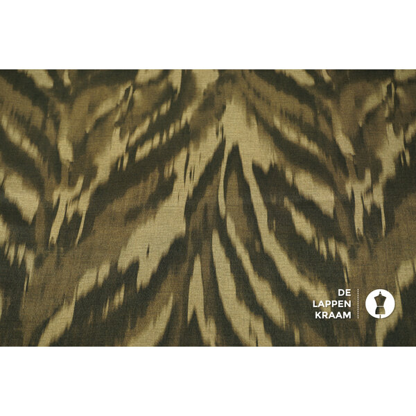 Viscose stof met beige strepen