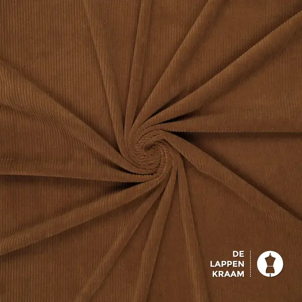 Soepele ribstof cognac