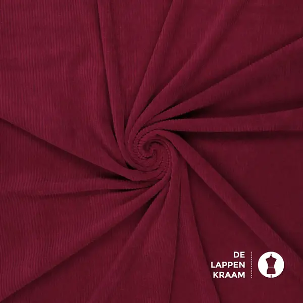 Soepele ribstof bordeaux