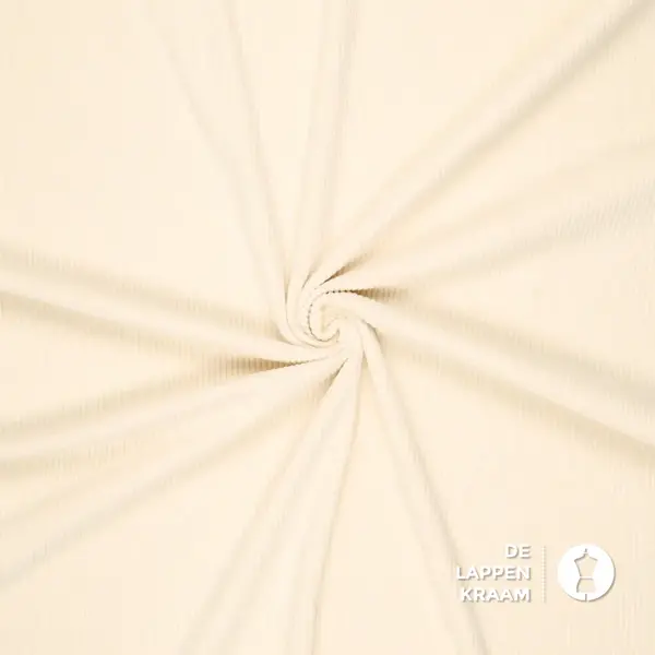 Soepele ribstof ecru