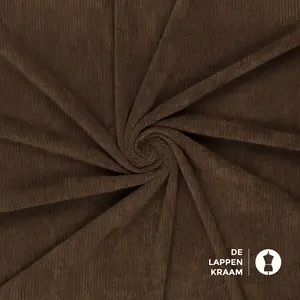  Soepele ribstof bruin