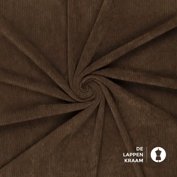 Soepele ribstof bruin