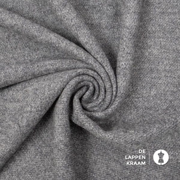 Mantelstof grijs in twill