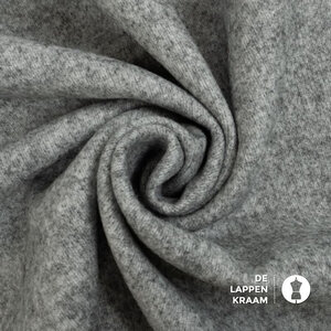  Mantelstof grijs gemeleerd