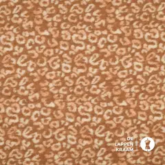  Gekookte wol caramel met witte panterprint
