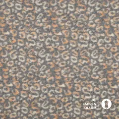  Gekookte wol grijs met witte panterprint