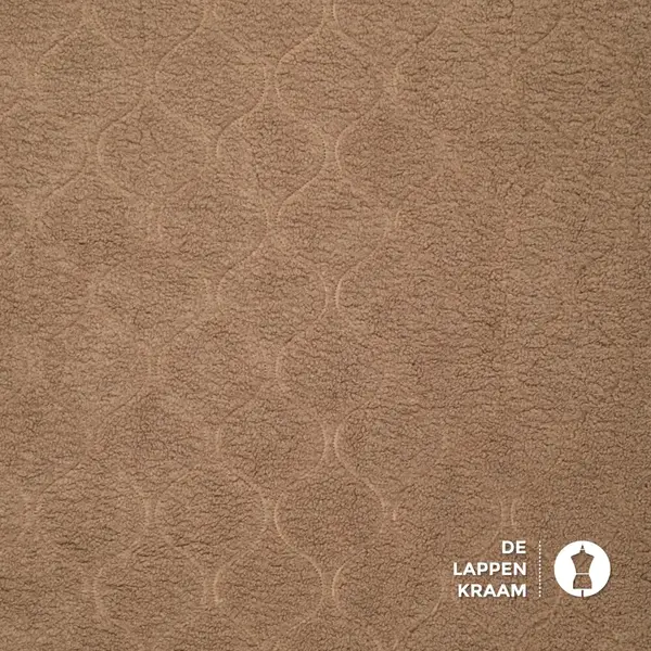 Teddy stof met ingebreid rond patroon