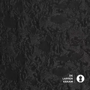  Polyester jacquard met glansdraad zwart