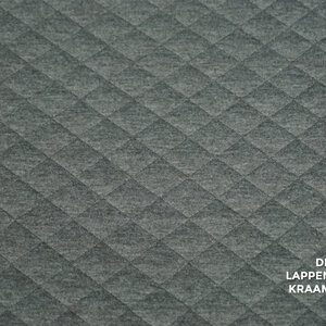  Tricot doorgestikt in ruitvorm grijs gemeleerd