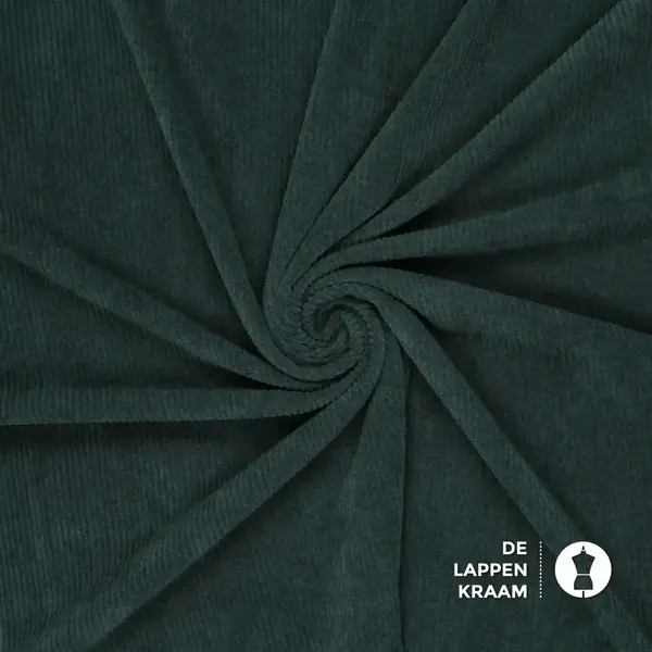 Soepele ribstof donkergroen