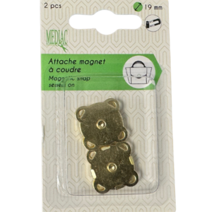  Magnetische drukker opnaaibaar goud set van 2st