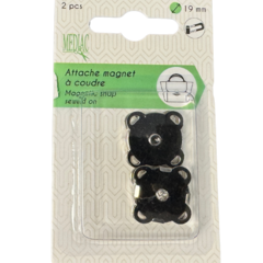  Magnetische drukker opnaaibaar zilver set van 2st