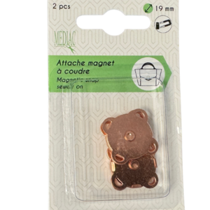  Magnetische drukker opnaaibaar rose goud set van 2st