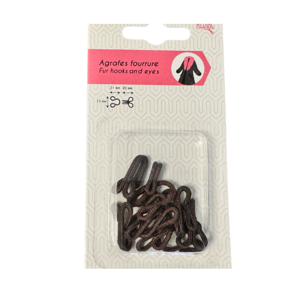 Bonthaak en oog bruin set van 5