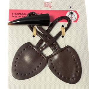  Houtje-touwtje sluiting donkerbruin