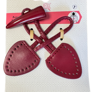  Houtje-touwtje sluiting bordeauxrood