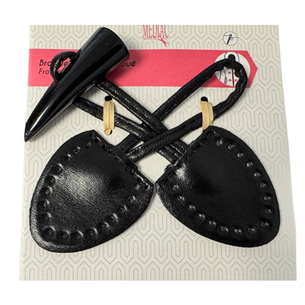 Houtje-touwtje sluiting zwart