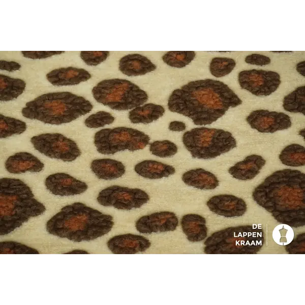 Gekookte wol stof met 3d panterprint