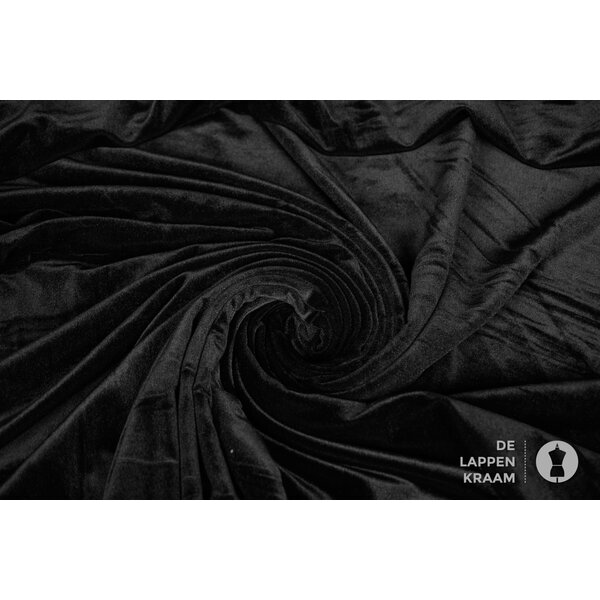 Rekbaar fluweel zwart