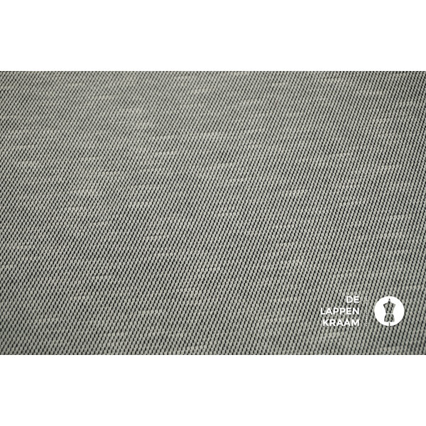 Gebreide stof zwart met ecru