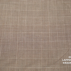  Katoenen voile beige geruit