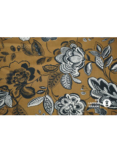  Katoen camel met bloemenprint
