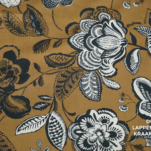  Katoen camel met bloemenprint
