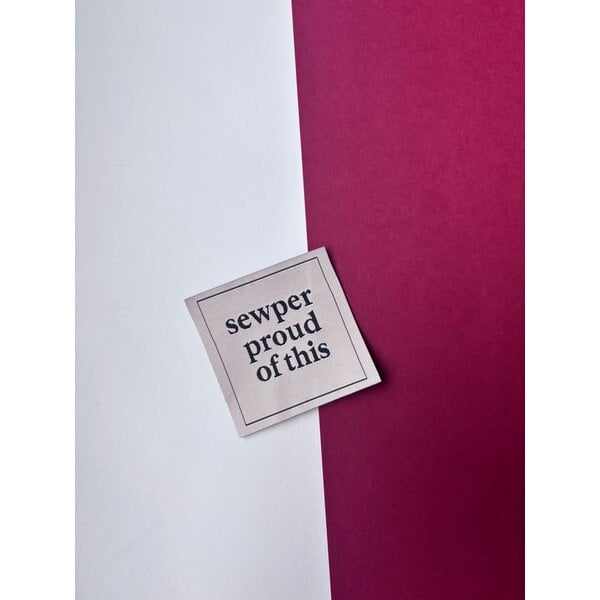 Loop&Label Label  "Sewper proud of this"