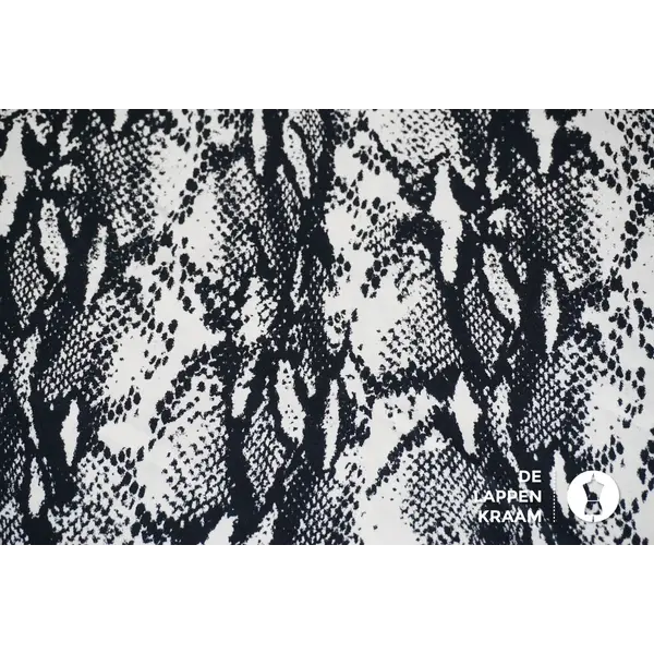 Jeans met stretch in slangenprint donkerblauw