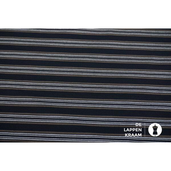 Bengaline in donkerblauw met horizontale strepen