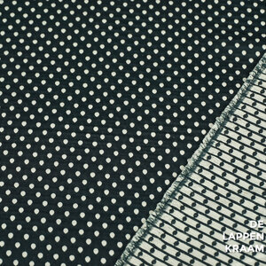  Jacquard donkerblauw met wit ministipje