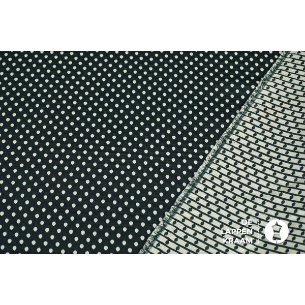 Jacquard donkerblauw met wit ministipje