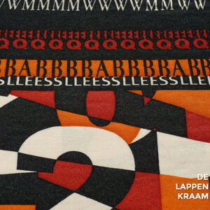  Gebreide stof met paneelprint