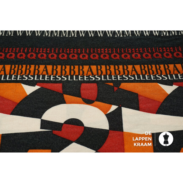 Gebreide stof met paneelprint