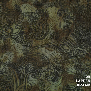  Chiffon in tye dye groentinten