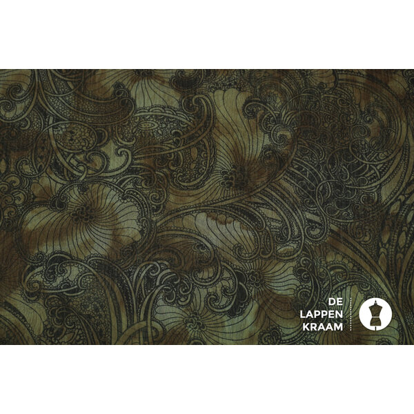 Chiffon in tye dye groentinten