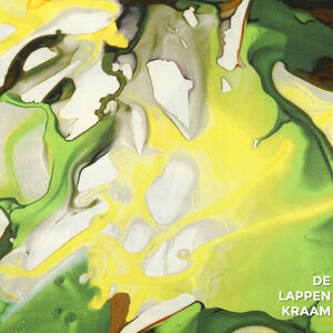  Viscose met gevlekt dessin lime