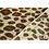 Coupon 32 Gekookte wol stof met 3d panterprint ecru 100 x 160 cm