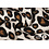 Coupon 33 Gekookte wol stof met 3d panterprint wit