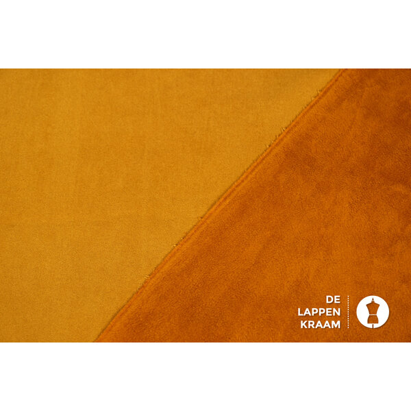 Coupon 19 Fleece suede geel 160 x 150 cm