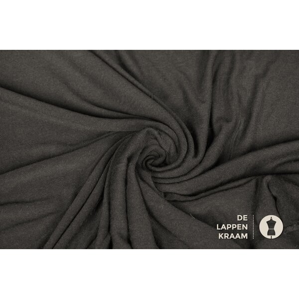 Zachte tricot stof antraciet