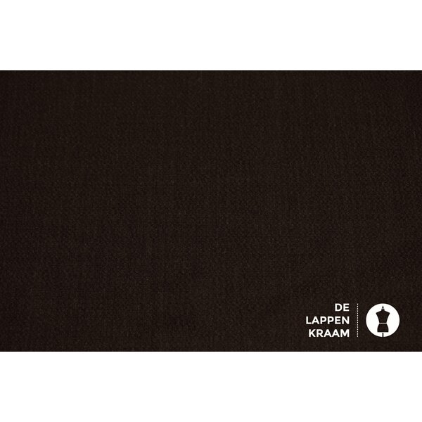 Seersucker stof diep donkerbruin