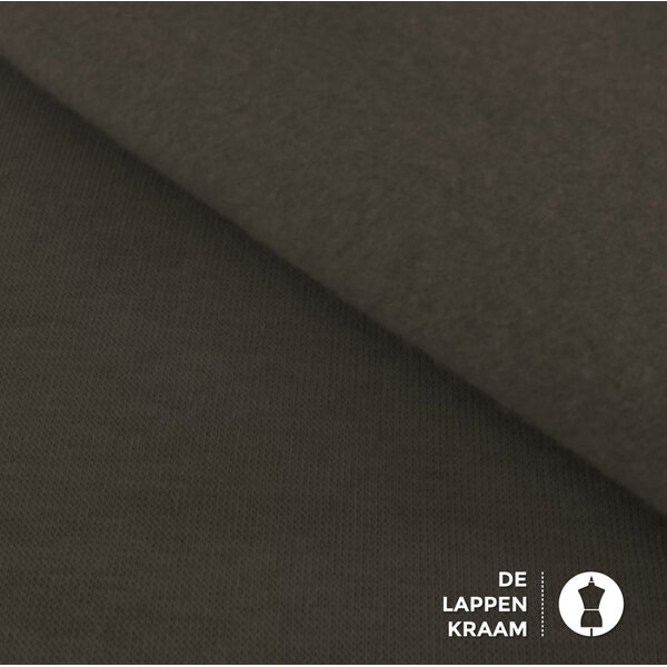 Basic Joggingstof donkerbruin