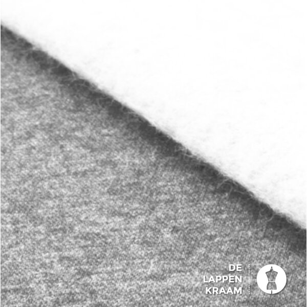 Basic Joggingstof lichtgrijs gemeleerd