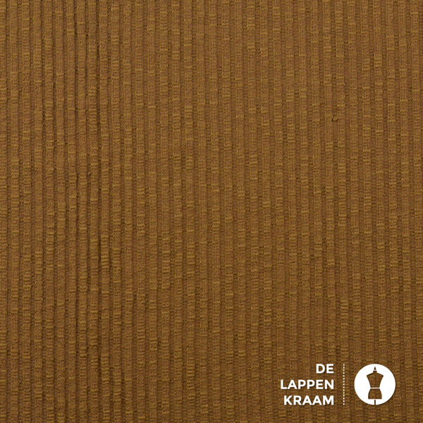 Gebreide ribbelstof camel