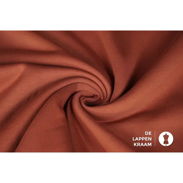 Coupon 468 Joggingstof terracotta 170 x 150cm